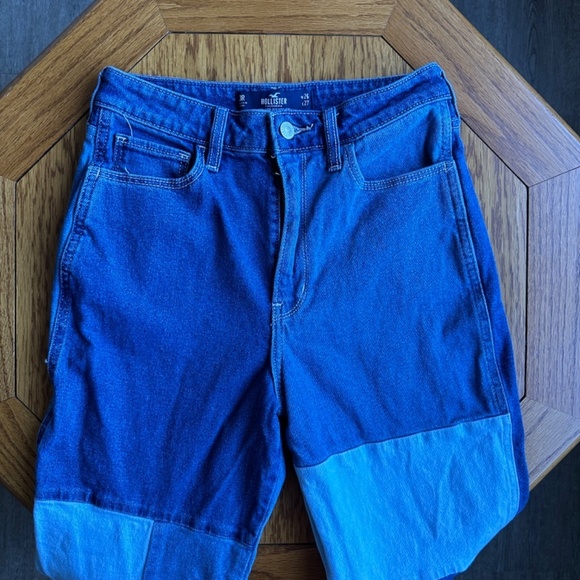 *HOLLISTER* Junior's Patchwork Denim Jeans Size 3 - Picture 7 of 13